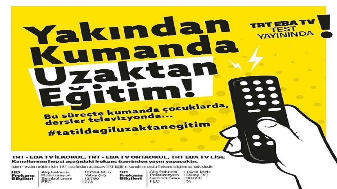 04 Mayıs - 08 Mayıs EBA TV Uzaktan Eğitim Programları Zaman Çizelgesi !!!